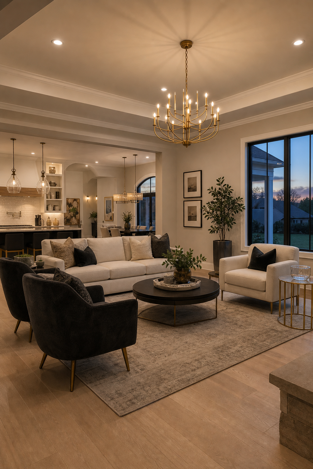 Professional indoor lighting installation in a Memphis home